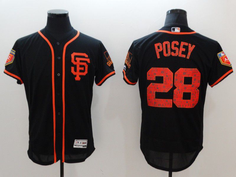 Men San Francisco Giants #28 Posey Black Elite Spring Edition MLB Jerseys->san francisco giants->MLB Jersey